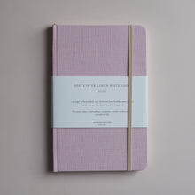 Load image into Gallery viewer, London Letters Notebook - Blush pink - Ruled lined square grid paper fountain pen friendly paper British milled paper handbound notepad notebook writing paper journal