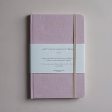 Load image into Gallery viewer, London Letters Notebook - Blush pink - Ruled lined square grid paper fountain pen friendly paper British milled paper handbound notepad notebook writing paper journal