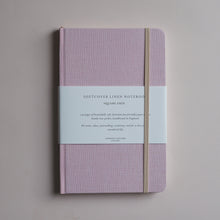 Load image into Gallery viewer, London Letters Notebook - Blush pink - Ruled lined square grid paper fountain pen friendly paper British milled paper handbound notepad notebook writing paper journal