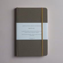 Load image into Gallery viewer, London Letters Notebook - Khaki - Ruled lined square grid paper found Tain pen friendly paper British milled paper handbound notepad notebook writing paper journal
