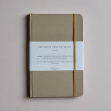 Load image into Gallery viewer, London Letters Luxury Notebook - Ruled - Linen and FSC certified sustainable paper beautifully made handbound in England