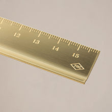Load image into Gallery viewer, Traveler's Company brass ruler stationery gifts luxury Japanese stationery from London Letters