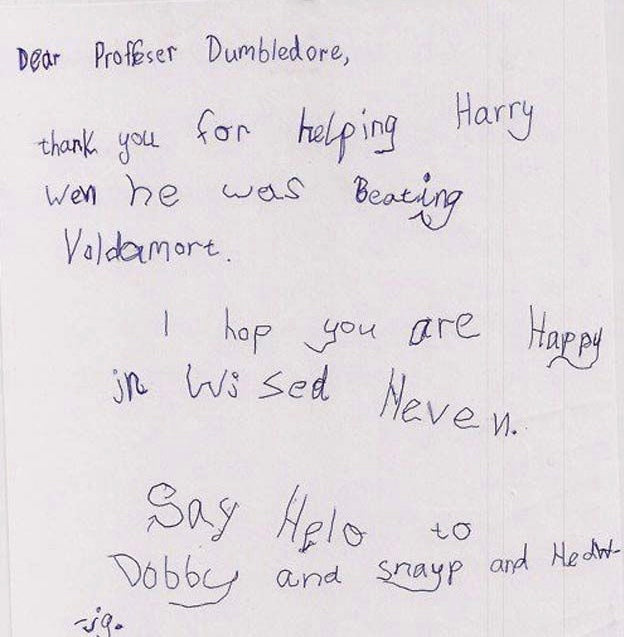 Letters to Love - 'Say hello to Dobby and Snayp and Hedwig'