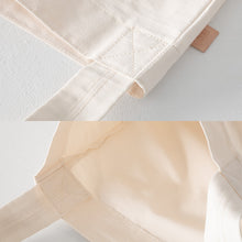 Load image into Gallery viewer, Midori Japanese Chita cotton stationery tote bag. Minimalist canvas bag. 
