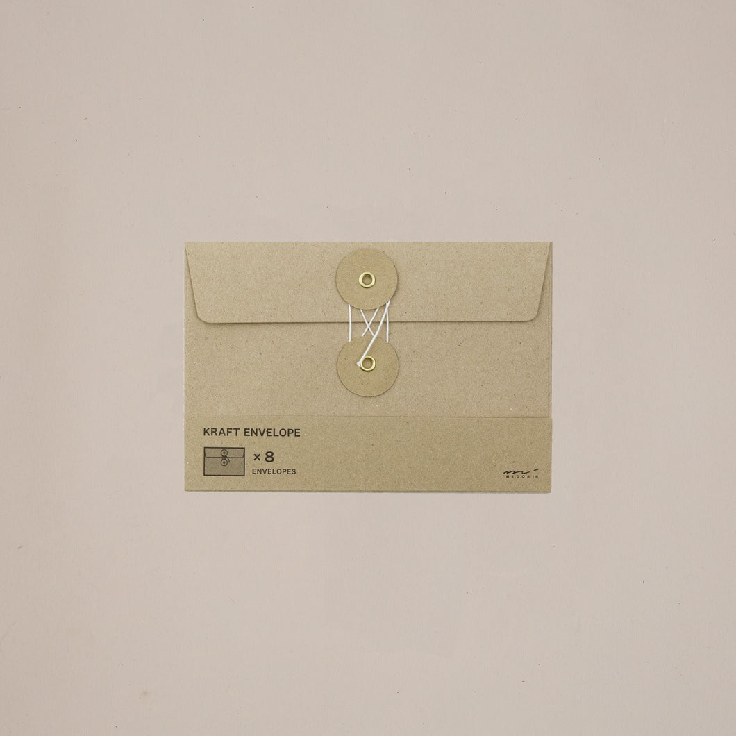 Midori TRC Traveler's Company kraft string and washer vintage envelopes