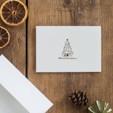 Load image into Gallery viewer, London Letters handprinted greeting cards - Christmas tree
