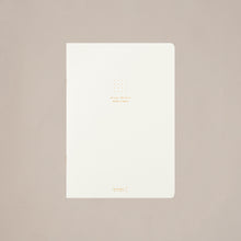 Load image into Gallery viewer, London Letters - Midori A5 grid notebook in ivory white

