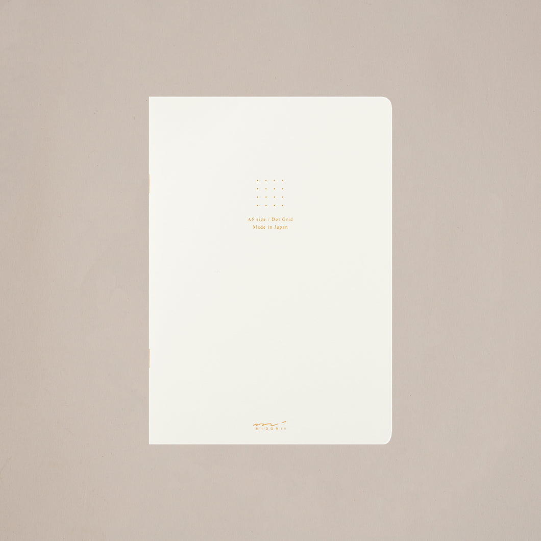 London Letters - Midori A5 grid notebook in ivory white