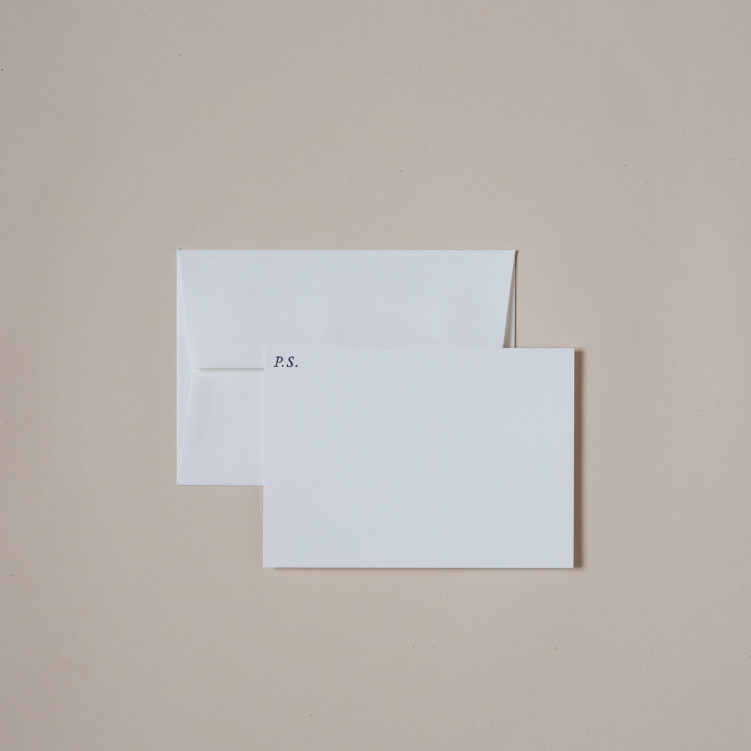 London Letters luxury 'P.S.' notecard and envelope set