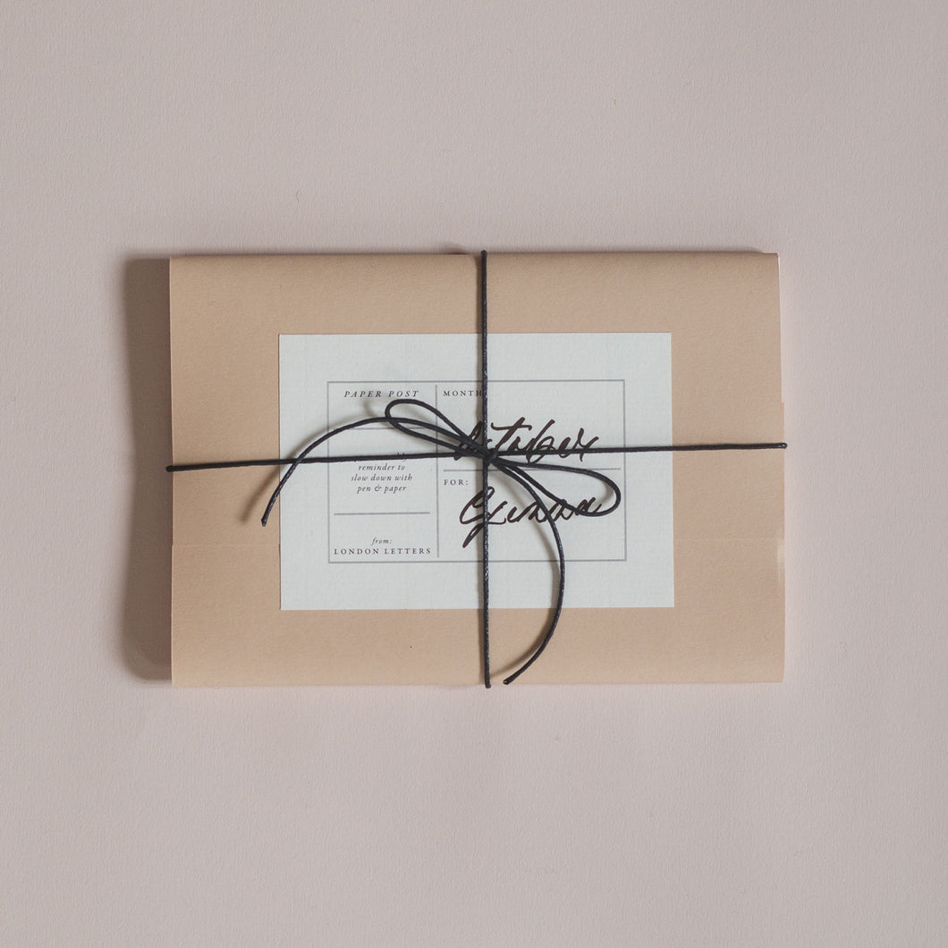 London Letters paper post monthly stationery subscription box UK stationery subscriptions best stationery subscriptions