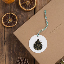 Load image into Gallery viewer, London Letters Christmas wooden rubber stamp pinecone fir cone festive stamp diy Christmas crafting ideas handmade wrapping paper ideas Christmas card ideas 
