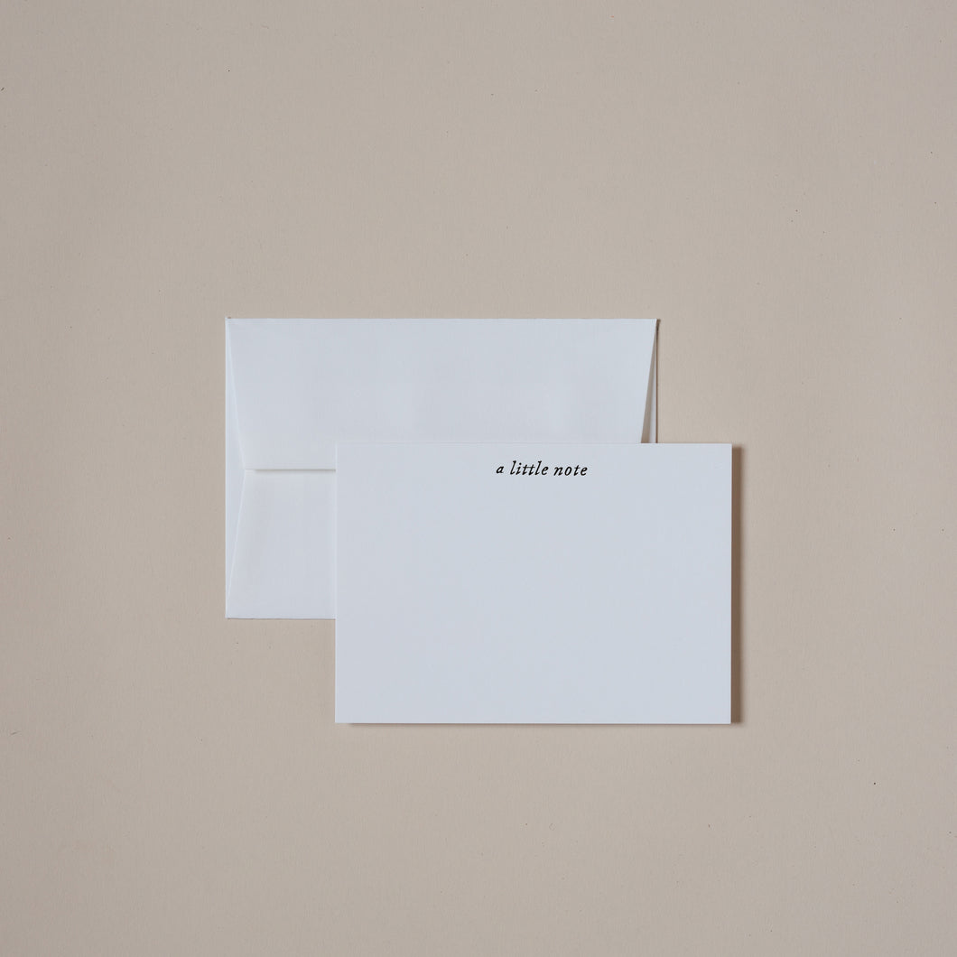 a little note notecard and envelope set luxury stationery from London Letters hot foil and letterpress