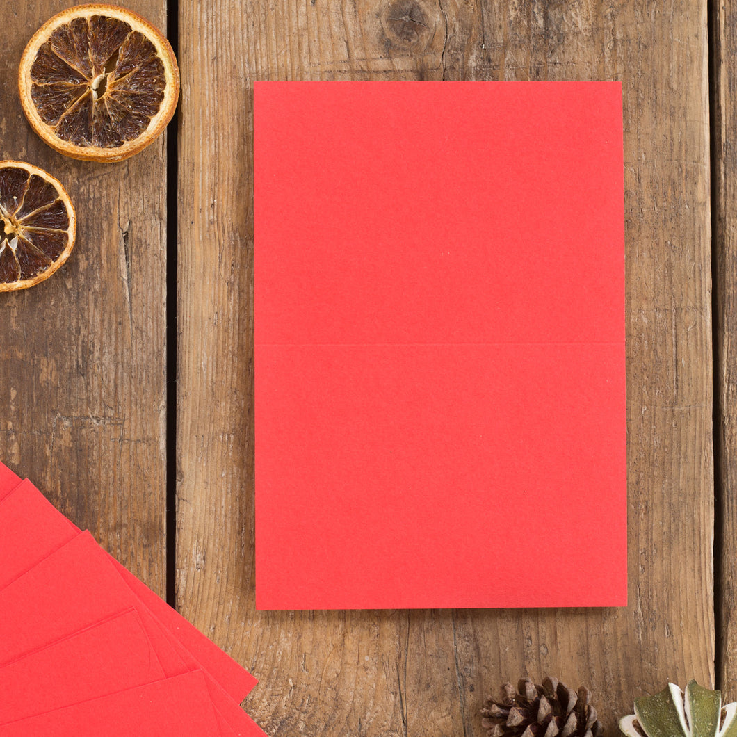 set of 10 luxury Christmas cards for diy plain paper card pack Christmas cards festive red