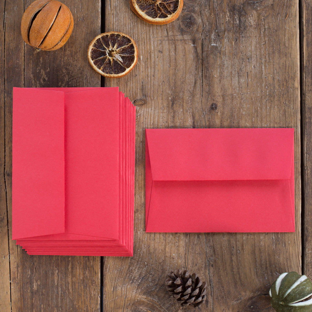 plain red envelopes festive Christmas cards make your own Christmas cards plain cards and envelopes pack set