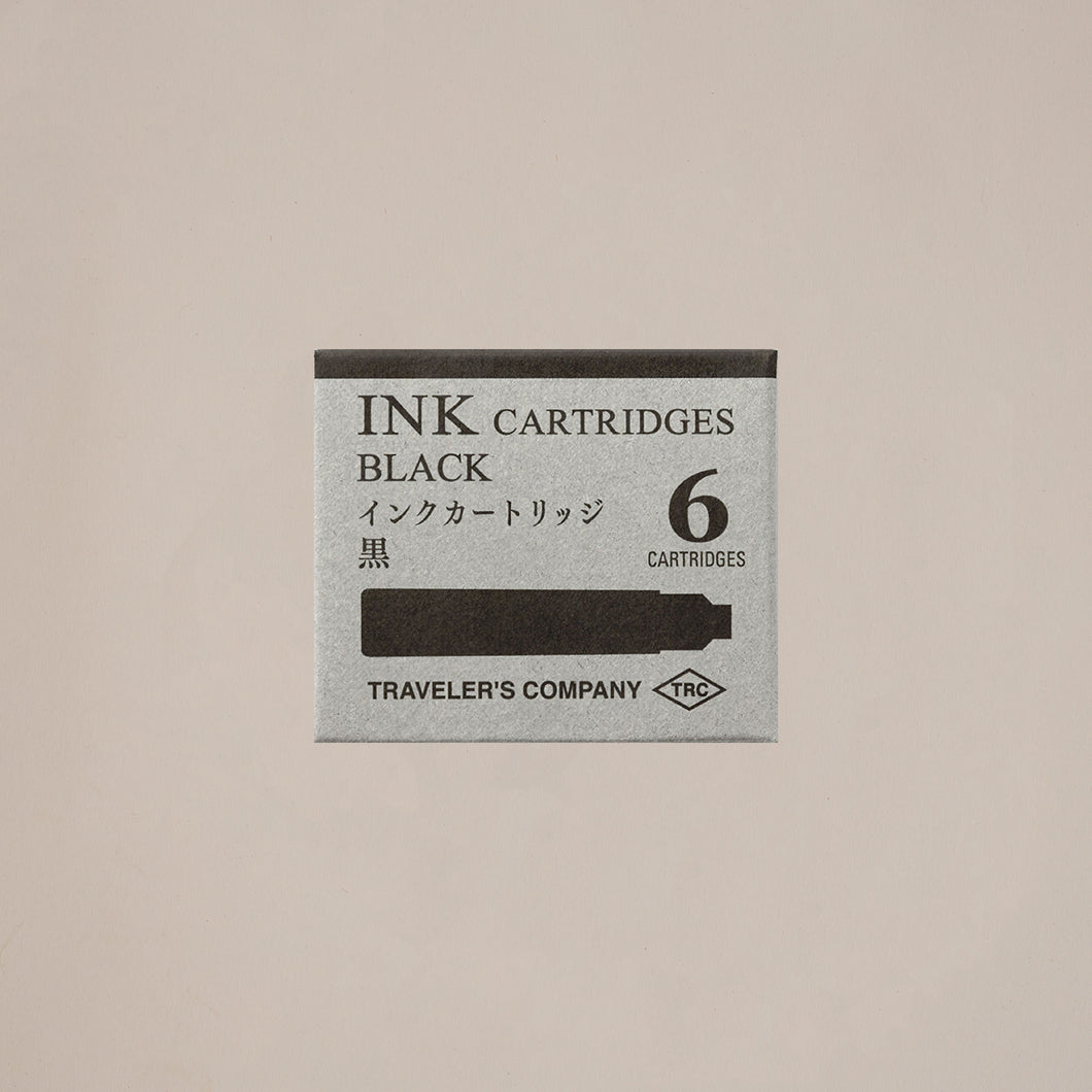 Traveler's Company ink cartridges Japanese stationery cartridges for brass fountain pen - black