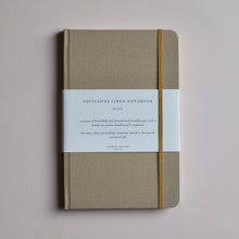Load image into Gallery viewer, London Letters Luxury Notebook - Ruled - Linen and FSC certified sustainable paper beautifully made handbound in England
