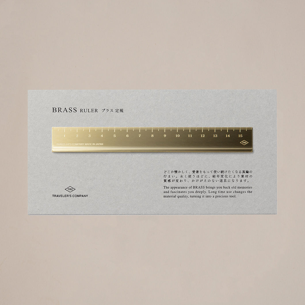 Traveler's Company brass ruler stationery gifts luxury Japanese stationery from London Letters