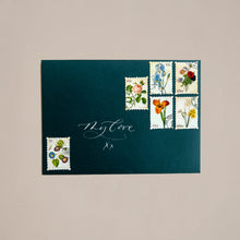 Load image into Gallery viewer, vintage flower stamps London letters stationery studio
